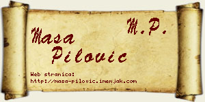 Maša Pilović vizit kartica